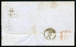 Stamp of Peru 1859-60 1d blue, tied by dotted "1-2/LIMA" hs on 12.12.1859