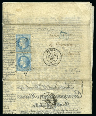 Stamp of France » Guerre de 1870-1871 BELGIQUE - Correspondance Havas pour le Journal "Le