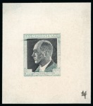 Stamp of Czechoslovakia 1937 President Benes 50h, two die proofs on thick paper