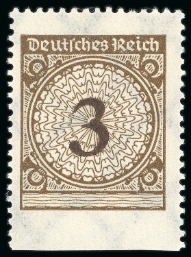 Stamp of Germany » German Empire 1923 3pf brown, imperf. at base, and 10pf red, denomination omitted
