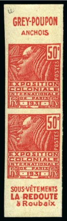 Stamp of France » Émissions à partir de 1900 1931, Y&T n°272d ** en paire de carnet publicitaire,