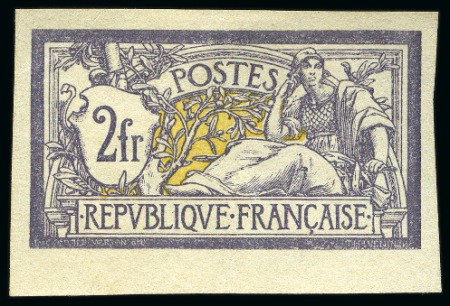 Stamp of France » Émissions à partir de 1900 1900, Y&T n°122a, 2 francs violet et jaune Type Merson,