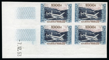 Stamp of France » Poste Aérienne 1954, Y&T PA n°30/33 **, série des Prototypes, coins