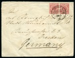 Stamp of China » Foreign Post Offices » German Post Offices Cover with German "GESANDTSCHAFT DES DEUTSCHEN REICHES/PEKING" paper seal and three different Chinese customs postmarks