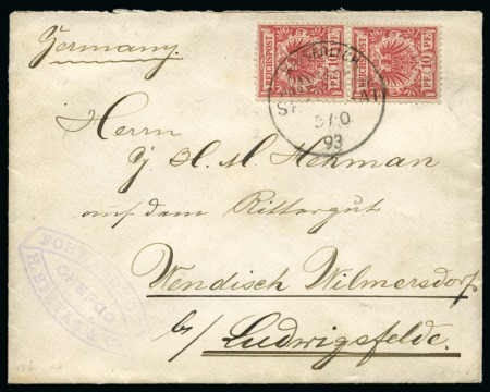 Stamp of China » Foreign Post Offices » German Post Offices Forwarded mail from Chefoo to Shanghai