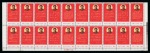 Stamp of China » People's Republic of China 1968 "Directives of Mao Tse-tung" se-tenant strip of 5 contained in an unmounted mint block of twenty
