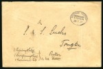 Stamp of China » Foreign Post Offices » German Post Offices Naval Mail. 1901 Stampless cover addressed to the "S.M.S. Luchs" at Tongku, struck with "DEUSTCHE SEEPOST/SHANGHAI-TIENTSIN/b" oval d