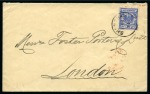 Stamp of China » Foreign Post Offices » German Post Offices 1895 Cover to London franked by 1894 3ca Empress Dowager issue and 1890 20pf