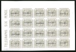 Stamp of Great Britain » Telegraphs 1877 6d Grey pl.1 imperforate colour standard sheet of 20