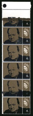 Stamp of Great Britain » Queen Elizabeth II 1965 4d. Churchill Commemoration unmounted mint vertical