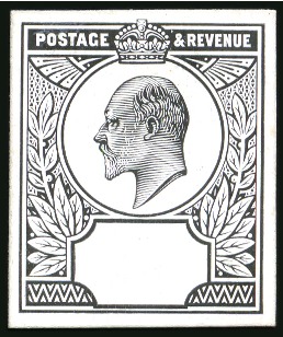 Stamp of Great Britain » King Edward VII » 1902-10 De La Rue Issues 1902 De La Rue stamp size Die Proofs of the head and