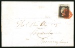 Stamp of Great Britain » 1840 1d Black and 1d Red plates 1a to 11 1840 (Dec 23) Printed entire letter from the Educational board addressed to Borderley, bearing 1d black pl.3 OC