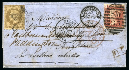 Stamp of France » Guerre de 1870-1871 ANGLETERRE - Lettre mention manuscrite pour Londres