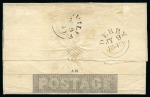 Stamp of Great Britain » 1840 Mulreadys & Caricatures 1840 (Jul 9) 1d. Mulready letter sheet from Derry to Moville