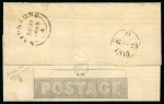 Stamp of Great Britain » 1840 Mulreadys & Caricatures 1843 (Dec 23) 1d Mulready letter sheet to Maidstone, cancelled by a superb strike of the number "9" in black Maltese cross
