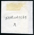 Stamp of Great Britain » 1841 1d Red 1841 1d Red TF, large balanced margins all round, neatly tied to small piece by a distinctive Maltese cross of Norwich