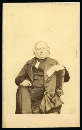 Stamp of Great Britain » Line Engraved Essays, Plate Proofs, Colour Trials and Reprints 1840 c. Carte de Visite (62x100mm) of Sir Rowland Hill,