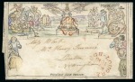 Stamp of Great Britain » 1840 Mulreadys & Caricatures 1840 (My ?7) 1d. Mulready letter sheet (stereo A1)