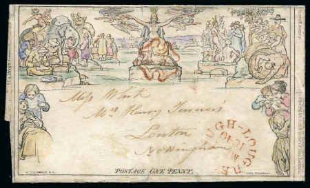 Stamp of Great Britain » 1840 Mulreadys & Caricatures 1840 (My ?7) 1d. Mulready letter sheet (stereo A1)