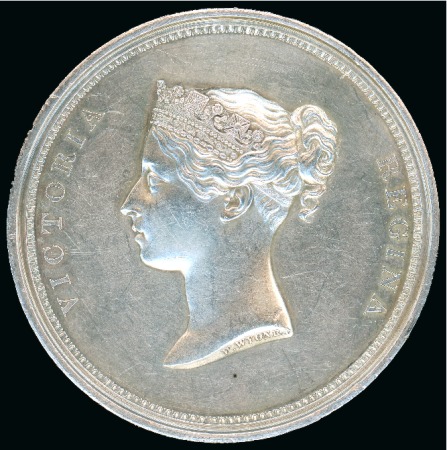 Stamp of Great Britain » Line Engraved Essays, Plate Proofs, Colour Trials and Reprints 1837 William Wyon City Medal in Silver, 55mm