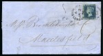 Stamp of Great Britain » 1854-70 Perforated Line Engraved 1858 (Jan 2) Lettersheet with 1854-57 2d deep blue pl.6 EI tied by PEARSON HILL experimental machine cancel