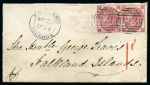 Stamp of Falkland Islands 1874 Incoming envelope from GB addressed to the Hon. George Travis, Postmaster of the Falkland Islands