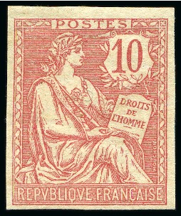 Stamp of France » Émissions à partir de 1900 1902, Y&T n°124a, 10 centimes rose Type Mouchon retouché,