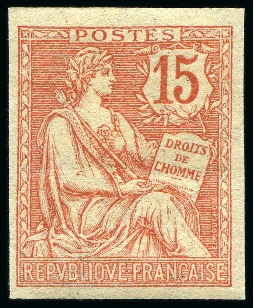 Stamp of France » Émissions à partir de 1900 1902, Y&T n°125a, 15 centimes vermillon Type Mouchon