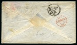 Stamp of Great Britain » 1854-1900 Postal History of the Perforated Line Engraved and Surface Printed Issues 1868 (Jun 18) Envelope to New Zealand with printed address, franked with 1867-80 10d deep red-brown