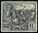 Stamp of Great Britain » King George V » 1924-36 Issues 1929 PUC £1 black with light central cds