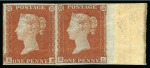 Stamp of Great Britain » 1841 1d Red 1841 1d Red pl.92 RK-RL mint nh right marginal pair