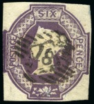 Stamp of Great Britain » 1847-54 Embossed 1847-54 1s Pale Green mint o.g. plus used 10d and 6d