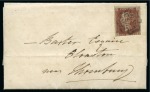Stamp of Great Britain » 1841 1d Red 1841 (Aug 8) Entire from with 1841 1d red pl.11 GE tied by clear Wotton-under-Edge distinctive Maltese Cross