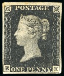 Stamp of Great Britain » Collections Sold by Private Teaty August 20211840-41, Collection written up in two Frank Godden albums with used and covers of 1840-41 1d blacks and reds to pl.11 and 1840-41 2d blues to pl.4