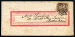 Stamp of Great Britain » 1841 1d Red 1843 (Mar 19) Envelope with printed red address panel, franked with 1841 1d red pl.24 SA