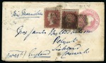 Stamp of Great Britain » 1854-70 Perforated Line Engraved 1855 (Oct 20) 1d Pink postal stationery envelope from the CRIMEAN WAR