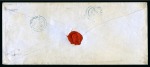 Stamp of Great Britain » 1841 1d Red 1852 (Aug 10) Long envelope from York to Bedale with 1852 1d red-brown pl.133 AJ/BL block of six