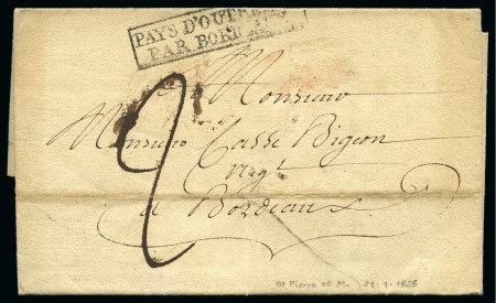 Stamp of Colonies françaises » Martinique 1828, Pli daté d'avril de Saint-Pierre pour Bordeaux,