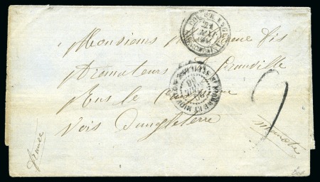 Stamp of Colonies françaises » St. Pierre et Miquelon 1866, LST envoyée de Saint-Pierre pour Granville (Manche)
