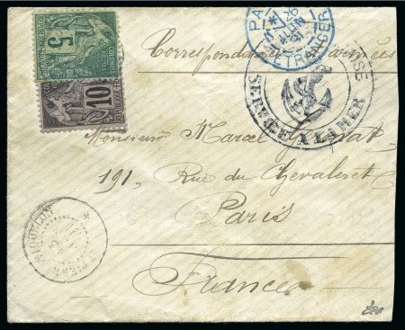 Stamp of Colonies françaises » St. Pierre et Miquelon 1891, Pli envoyé pour Paris en juin 1891, au début