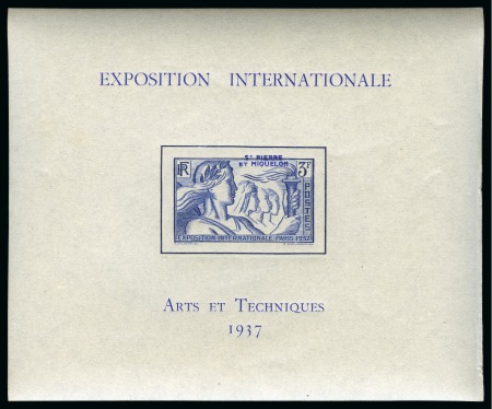 Stamp of Colonies françaises » St. Pierre et Miquelon 1937, Y&T BF1 Exposition Internationale Art et Techniques