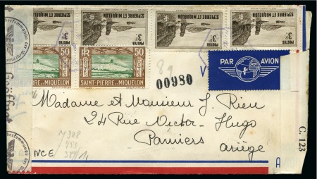 Stamp of Colonies françaises » St. Pierre et Miquelon 1941, Pli censuré vers la France, affranchissement