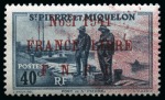 Stamp of Colonies françaises » St. Pierre et Miquelon 1941, Surchargé Noël 1941 France Libre Y&T 215A **
