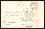 Stamp of Japan » Foreign Post Offices » French Post Office 1868 (July 11) Stampless envelope to Rochefort-sur-Mer,