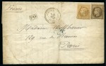 Stamp of France » Empire Lauré 1863-1870 1869, Lettre de Samsoun (BFE de Mer Noire) pour Paris