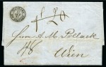 Stamp of Japan » Foreign Post Offices » French Post Office 1865 (Oct 17) Entire letter from Yokohama to Vienna, an extraordinarily rare postage-due letter sent to a destination outside of France