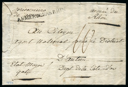 Stamp of France 1794, Lettre du 24 novembre pour le district d'aucun