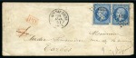Stamp of China » Foreign Post Offices » French Military Mail 1861 (April 15) Stampless envelope endorsed "Voie de