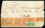 Stamp of Colonies françaises » Guadeloupe 1865, Lettre de Pointe-à-Pitre pour paris affranchissement