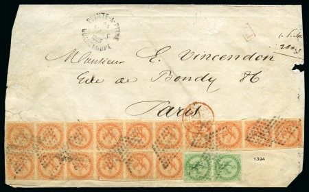 Stamp of Colonies françaises » Guadeloupe 1865, Lettre de Pointe-à-Pitre pour paris affranchissement